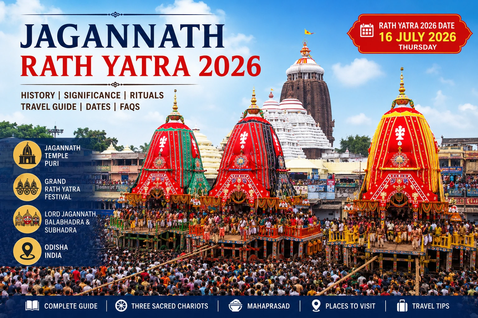 Jagannath Rath Yatra 2026: History, Significance, Date, Chariot, Rituals & Complete Travel Guide